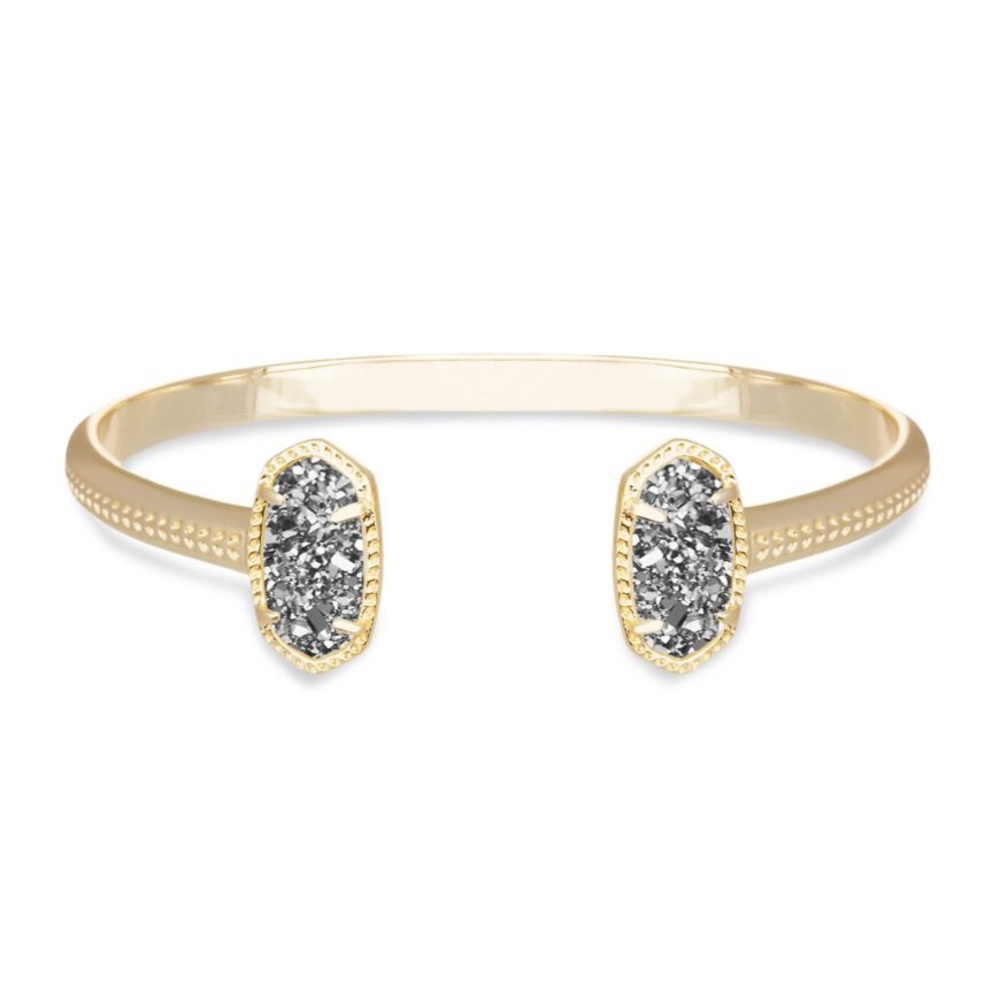 Kendra Scott Elton Drusy Cuff in gold/platinum